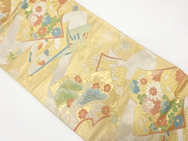 JAPANESE KIMONO / ANTIQUE FUKURO OBI / SILK / WOVEN BOOKS